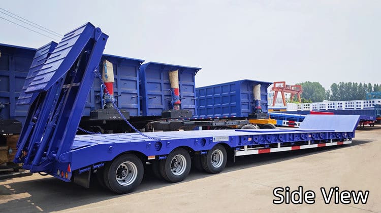 Semi-remorque surbaissée à 3 essieux de 80 tonnes à Trinité-et-Tobago