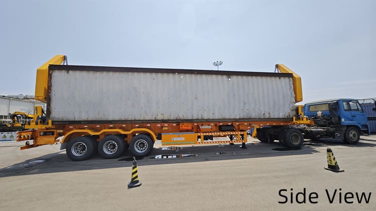 Prix ​​de la remorque porte-conteneur à chargement latéral de 37 tonnes au Cameroun à Douala