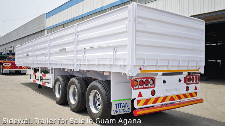 Remorque à paroi latérale à 3 essieux de 50 tonnes | Remorque à paroi latérale à vendre à Guam Agana
