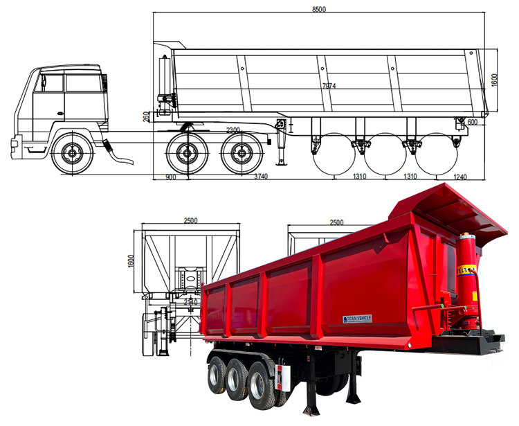 35 CBM Dump Trailer for Sale