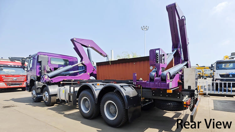 Camion porte-conteneurs à chargement latéral de 20 pieds en Papouasie-Nouvelle-Guinée