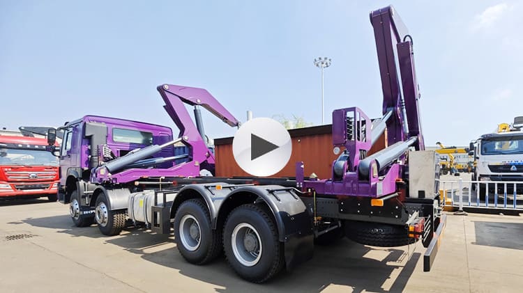 Camion porte-conteneurs à chargement latéral de 20 pieds en Papouasie-Nouvelle-Guinée