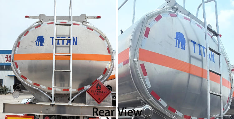 Semi-remorque citerne en aluminium à 2 essieux à vendre en Namibie