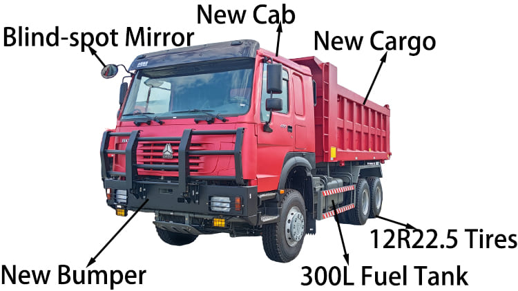Camion benne Howo 6x4 d'occasion à vendre en Papouasie-Nouvelle-Guinée