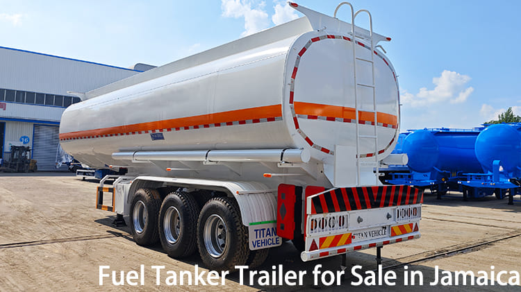 Remorque de transport de camion-citerne de carburant à essieu 45000 litres à vendre en Jamaïque