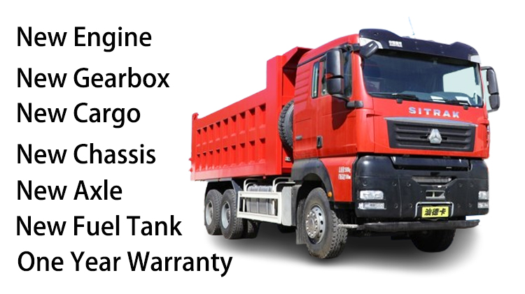 Camion à benne basculante Sitrak 6x4 d'occasion de CNHTC à vendre en Papouasie-Nouvelle-Guinée