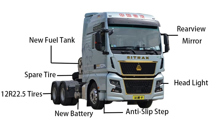 Camion tracteur Howo Sitrak LNG G7H Sinotruk d'occasion à vendre en Zambie, Ndola