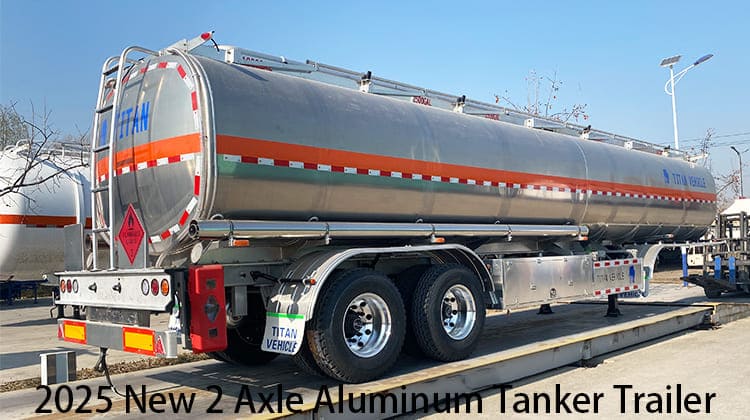 2025 Nouvelle remorque citerne à carburant en aluminium à 2 essieux à vendre en Zambie, Chingola