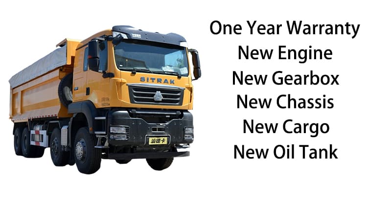 Camion benne Sitrak LHD d'occasion 400 CV à vendre au Cameroun