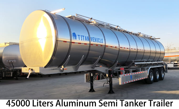 Semi-remorques citernes en aluminium de 45 000 litres à vendre au Rwanda