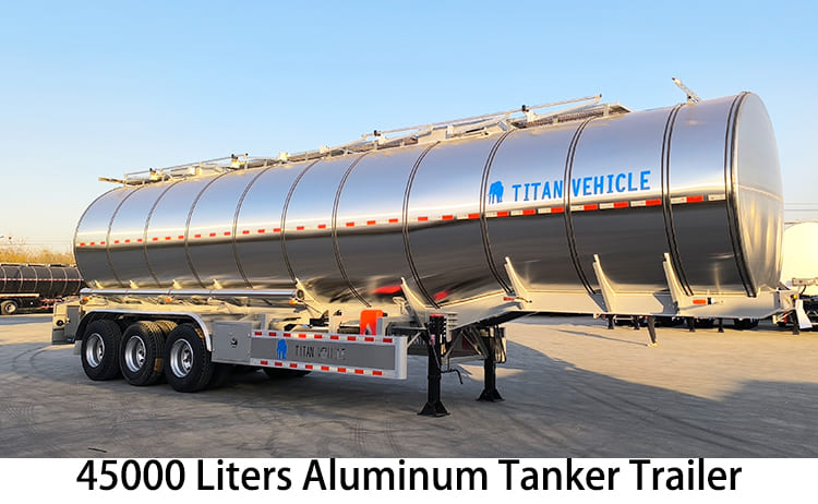 Semi-remorques citernes en aluminium de 45 000 litres à vendre au Rwanda