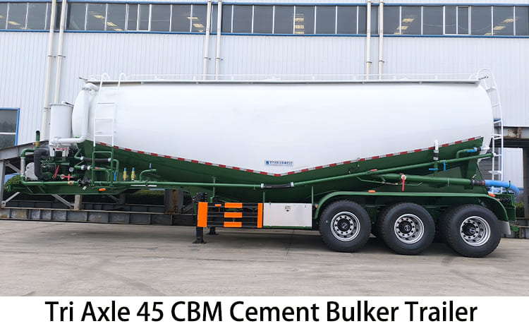 Prix de la remorque pour camion-citerne à ciment à trois essieux de 45 CBM à vendre au Bénin