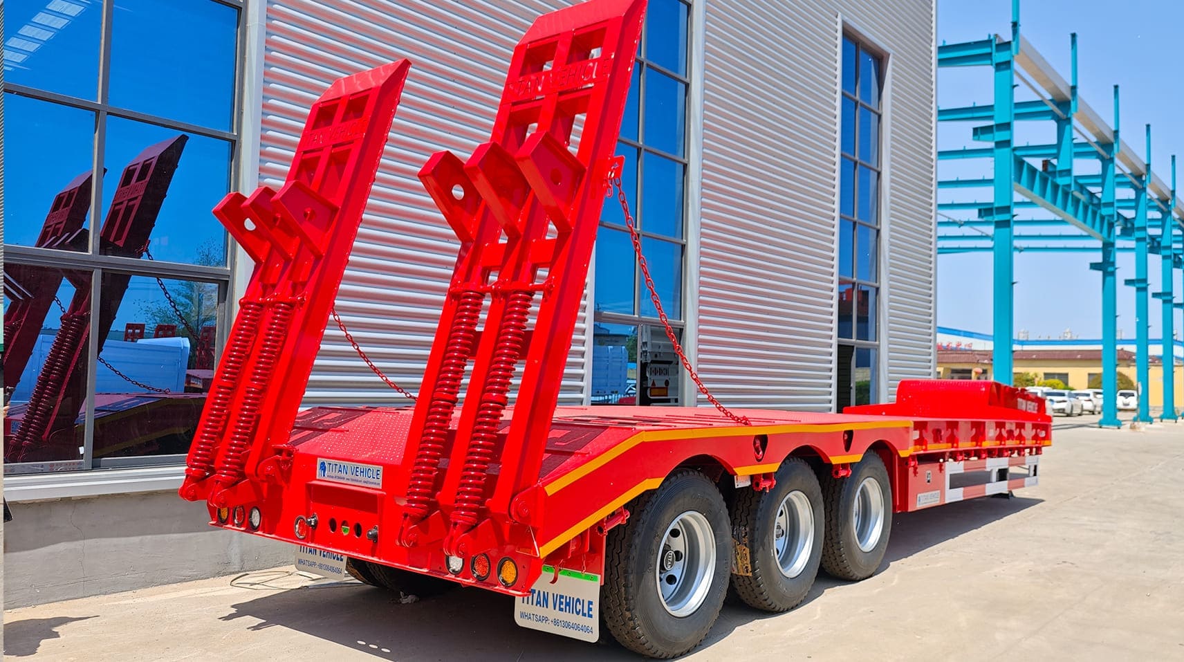 Remorque surbaissée 60 tonnes à 3 essieux à vendre en Guinée Conakry