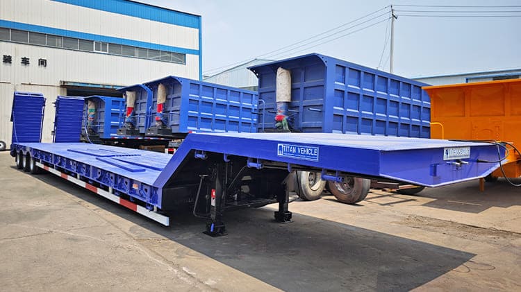 Remorque surbaissée 3 essieux 60 tonnes à vendre au Congo Kinshasa